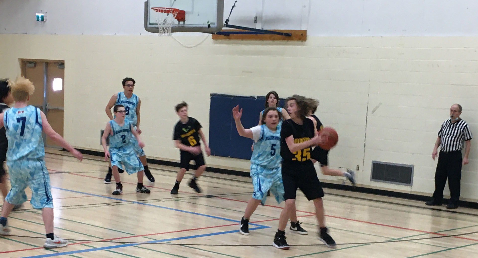 Briar playing basketball, 2022